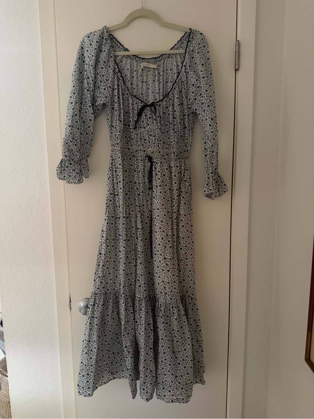 Christy Dawn Light Blue Floral Maxi Dress